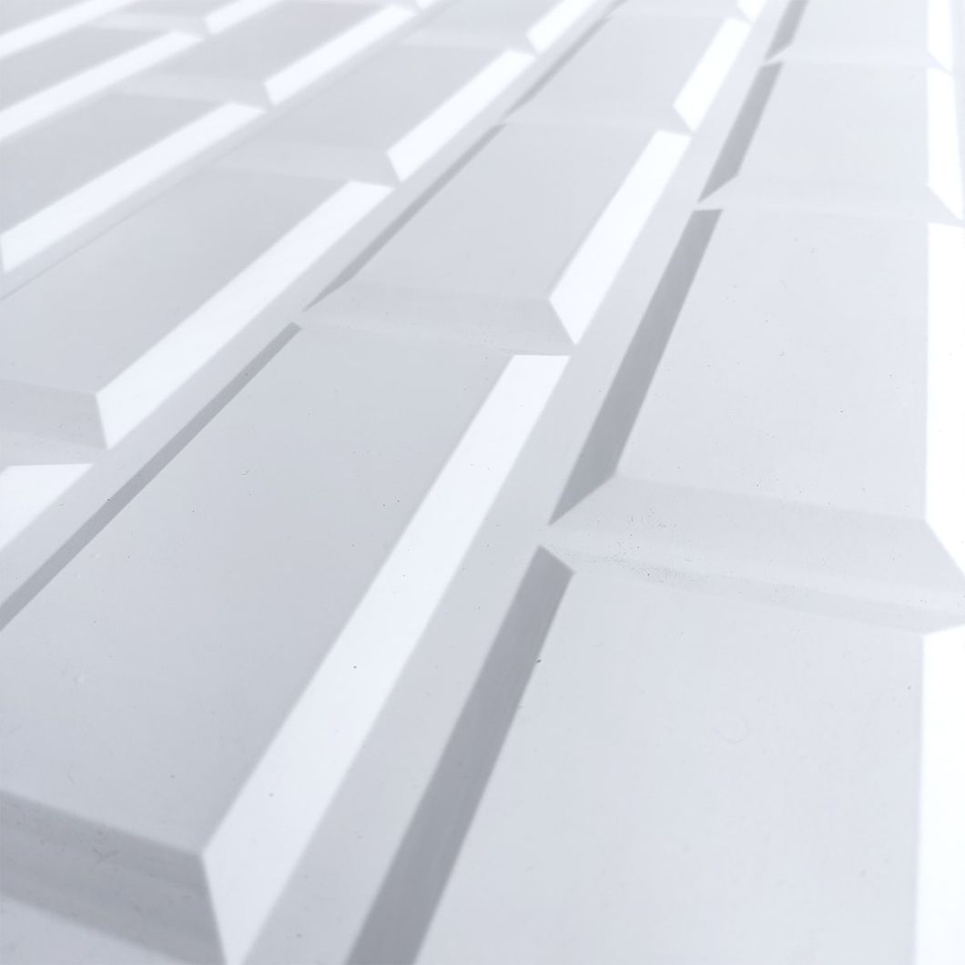 Панель стінова декоративна ПВХ панель біла клінкерна цегла 960Х480Х4ММ (1164), Білий, Білий
