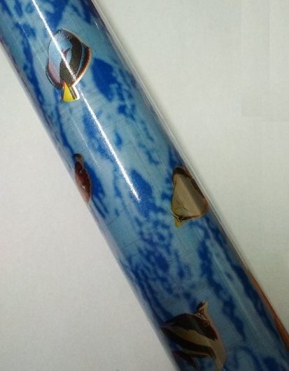 Самоклейка витражная Gekkofix Рыбки голубой матовый 0,45 х 1м, Синий, Синий