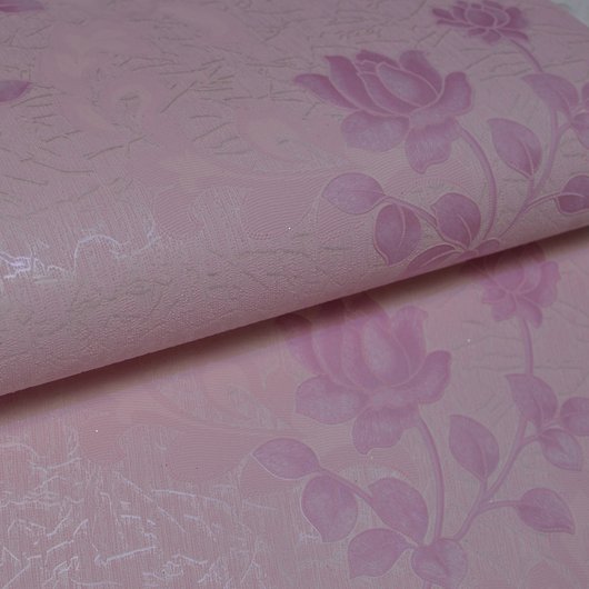 Обои акриловые на бумажной основе Слобожанские обои розовый 0,53 х 10,05м (433-09), Розовый