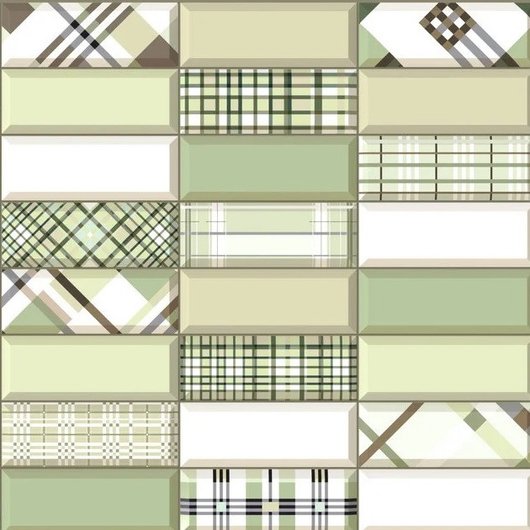 Панель стеновая декоративная пластиковая плитка ПВХ "Импровизация зеленая" 957 мм х 477 мм, Зелёный, Зелёный